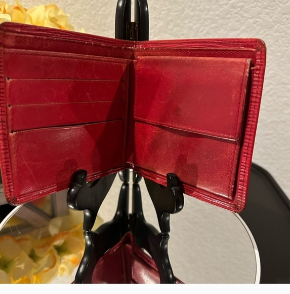 Louis Vuitton Red Epi Leather Wallet MI0901 Made in France of 1991 - Picture 4 of 13